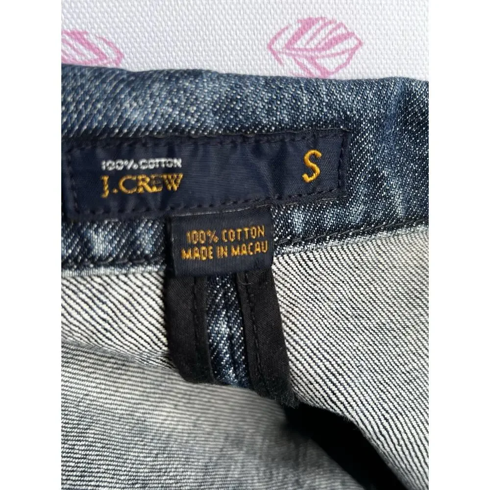J.Crew Jean Jacket Blazer Womens Medium Blue 100% Cotton Size Small